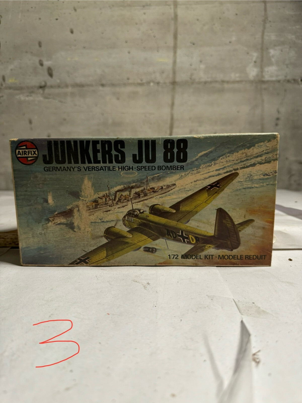 Airfix 1:72 Junkers Ju 88 n. 0 3007-0 in IMBALLO ORIGINALE #B478