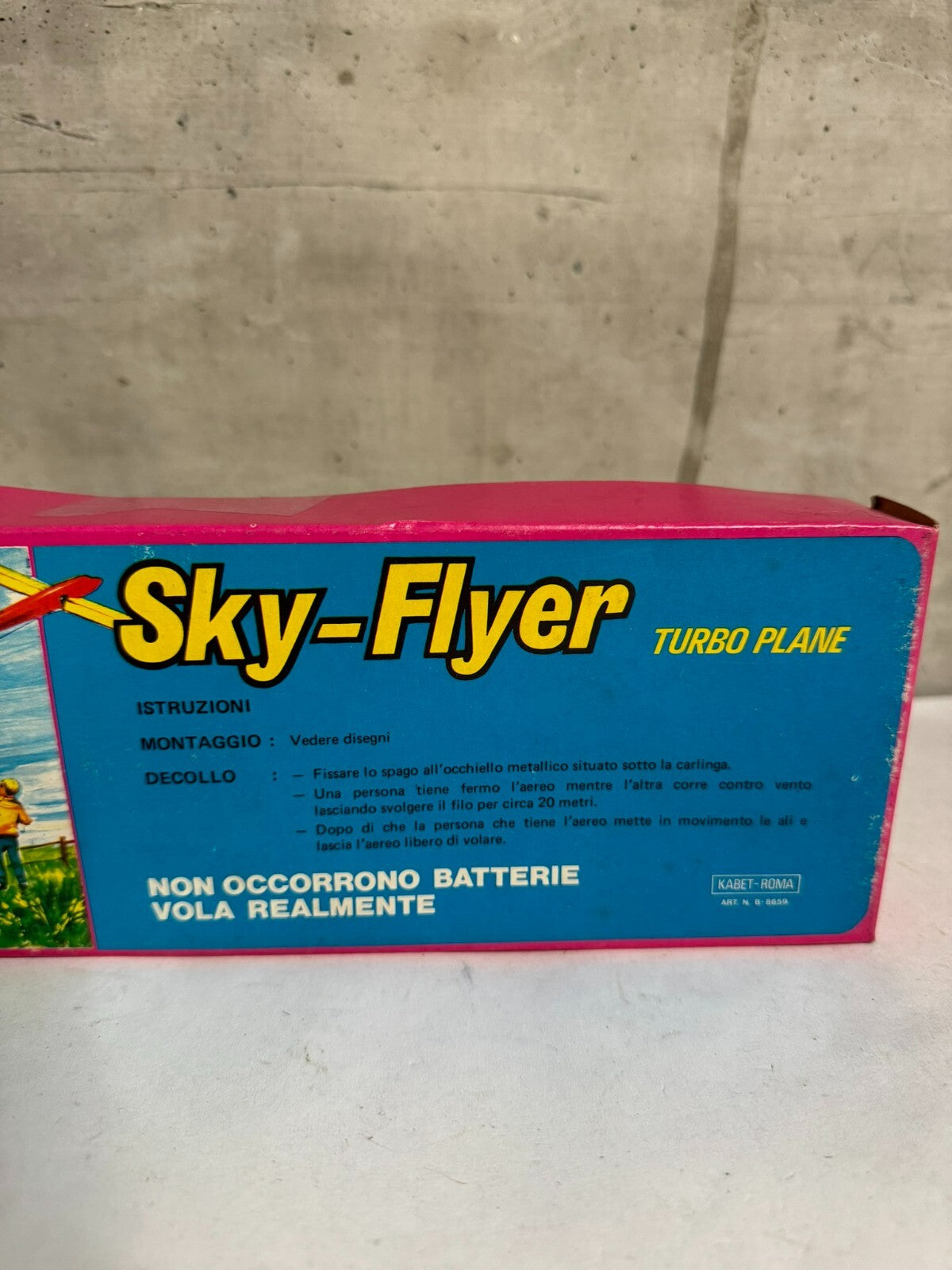 BOX AEREO DA MONTARE TURBO PLANE SKY FLYER IN PLASTICA 1970' BABET