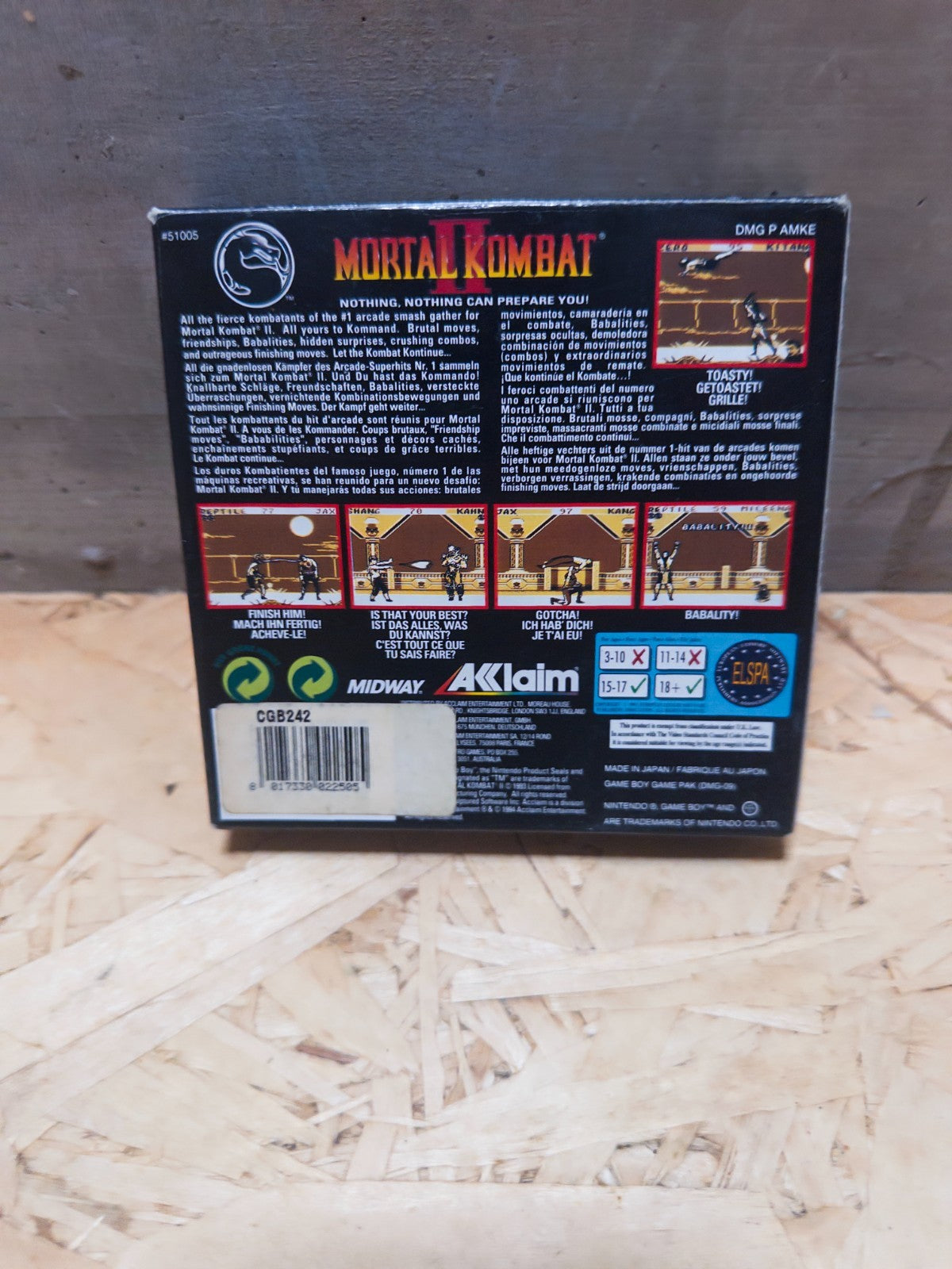 Mortal Kombat 2 Game Boy GB COMPLETO OTTIME CONDIZIONI BOXATO