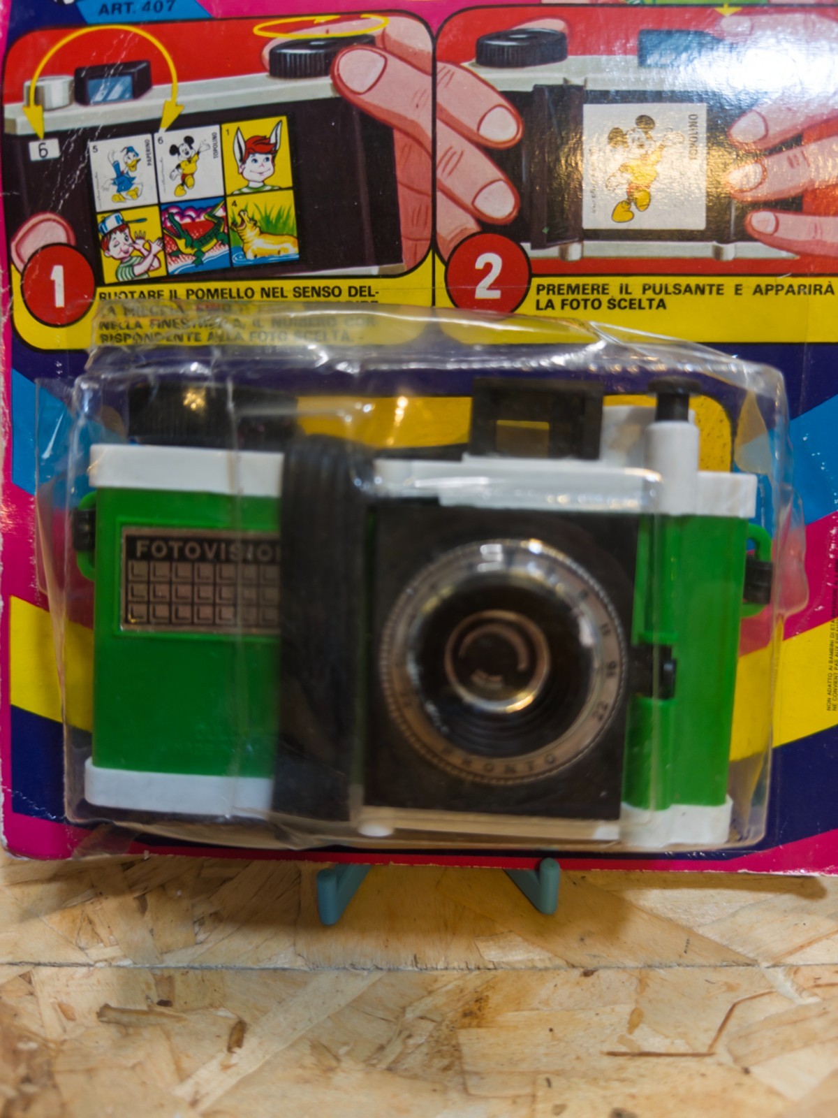 nuova fotovision dulcop macchina fotografica disney verde