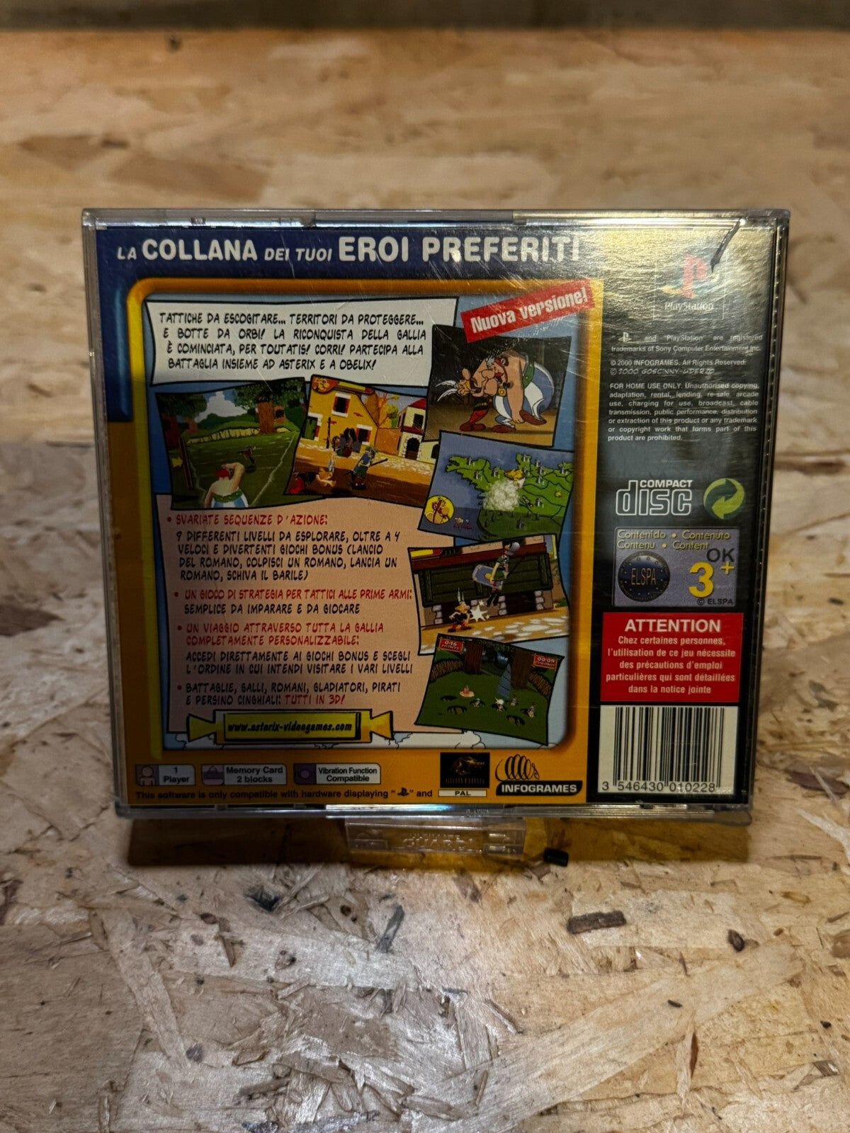ASTERIX PS1 PAL ITA LA BATTAGLIA DEI GALLI PLAYSTATION 1