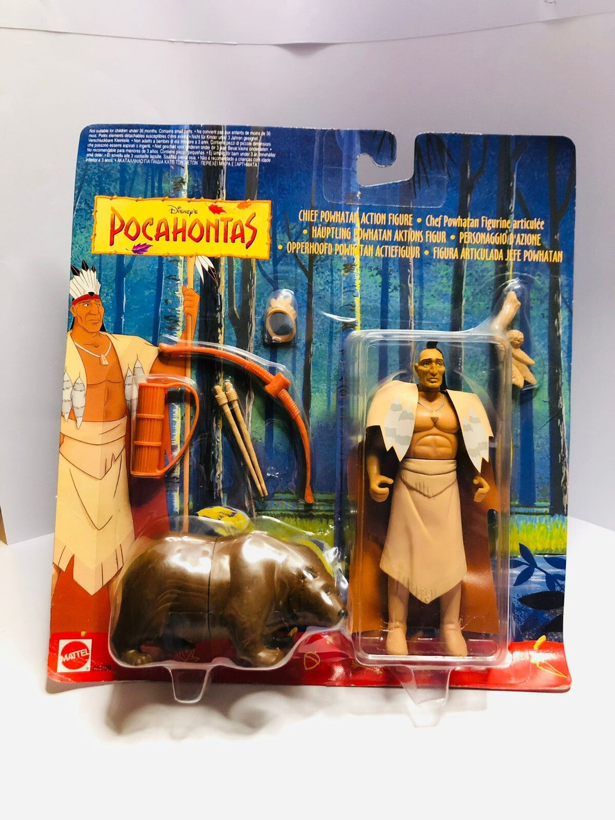 Vintage Disney capo powhatan Jonh Smith Figura PVC mattel