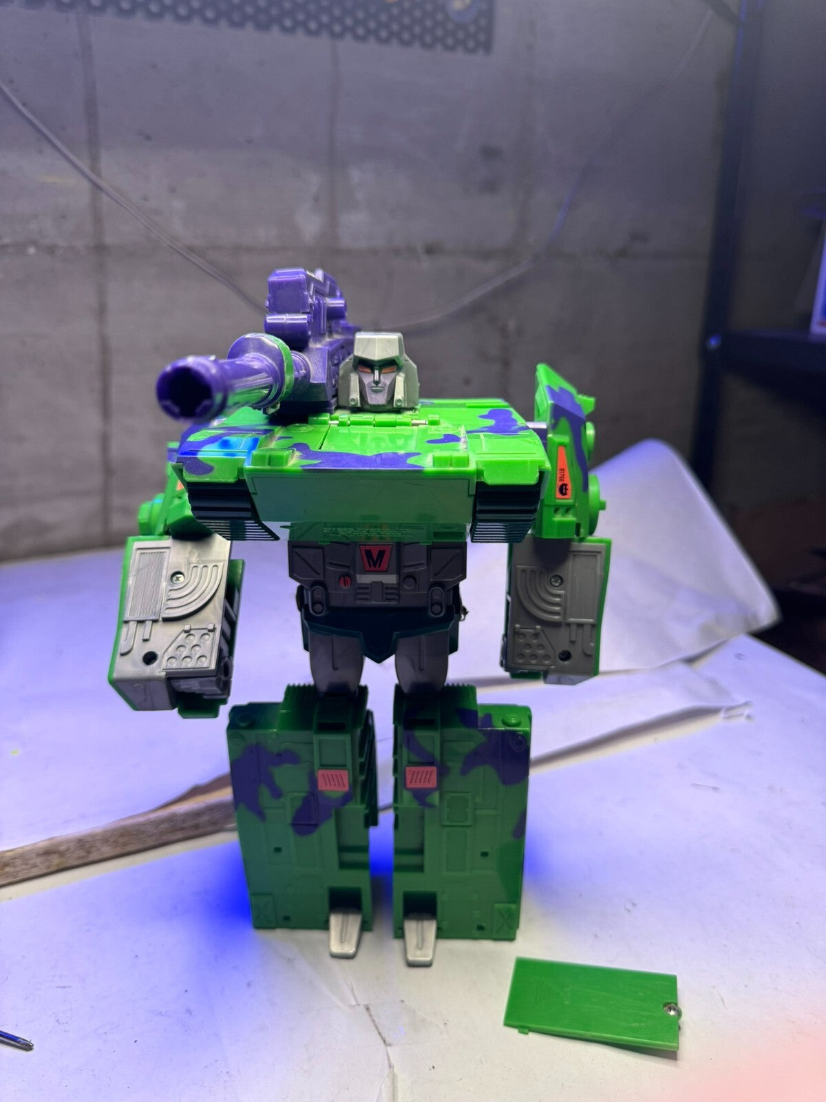 Vintage 1992 Transformers Megatron G2 Decepticon serbatoio verde Takara Hasbro T
