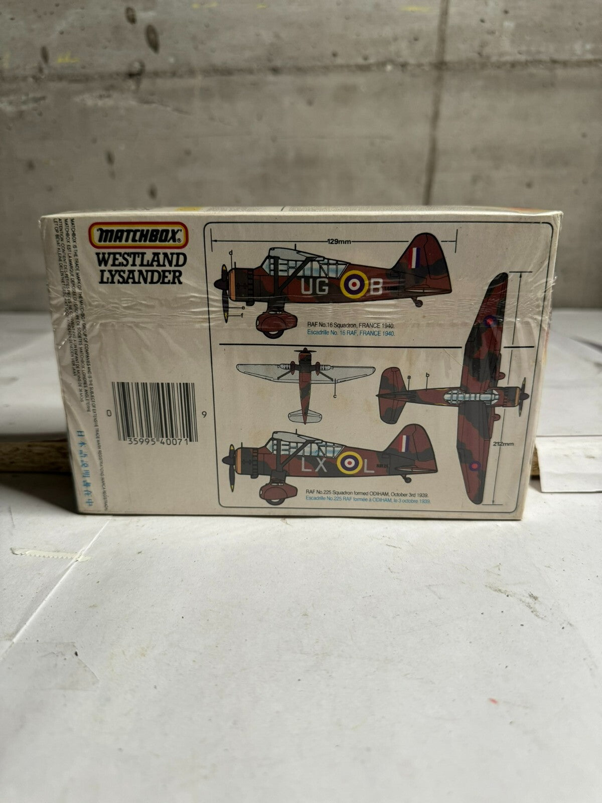 MatchBox Westland Lysander Kit modello 1:72