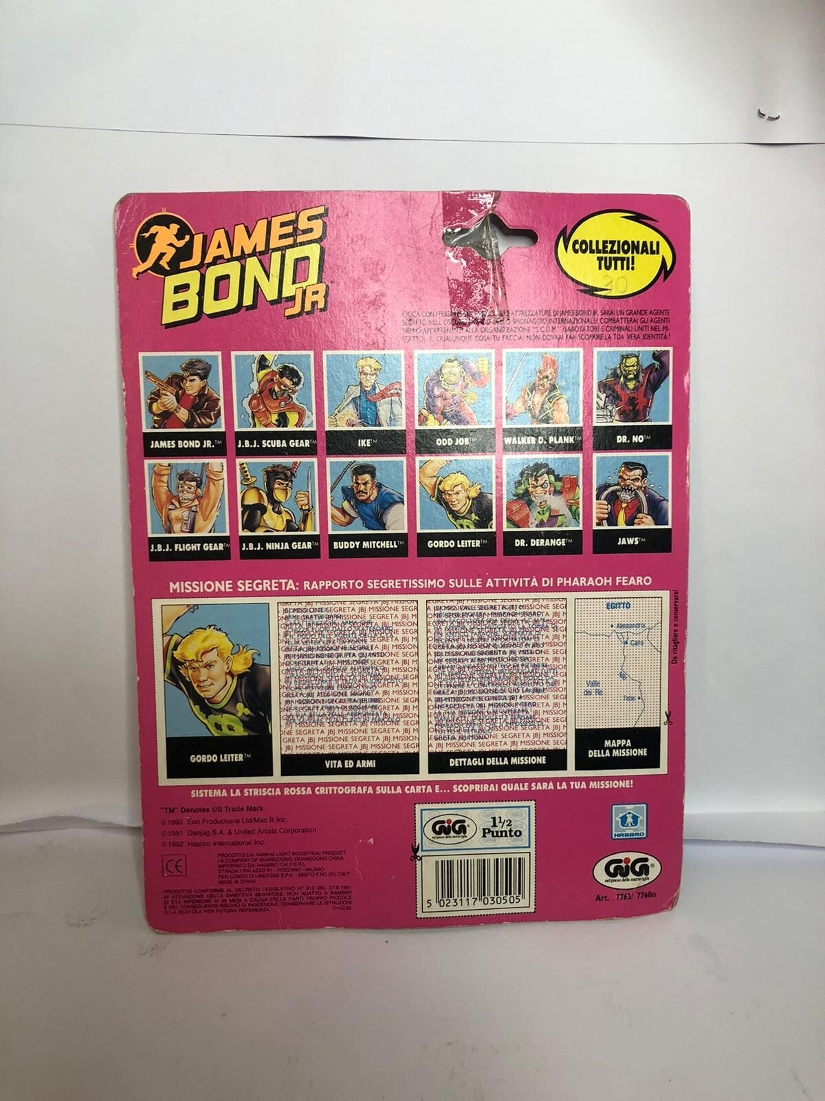 James Bond Jr Hasbro MOC Figura Vintage Bond Gordo Leiter