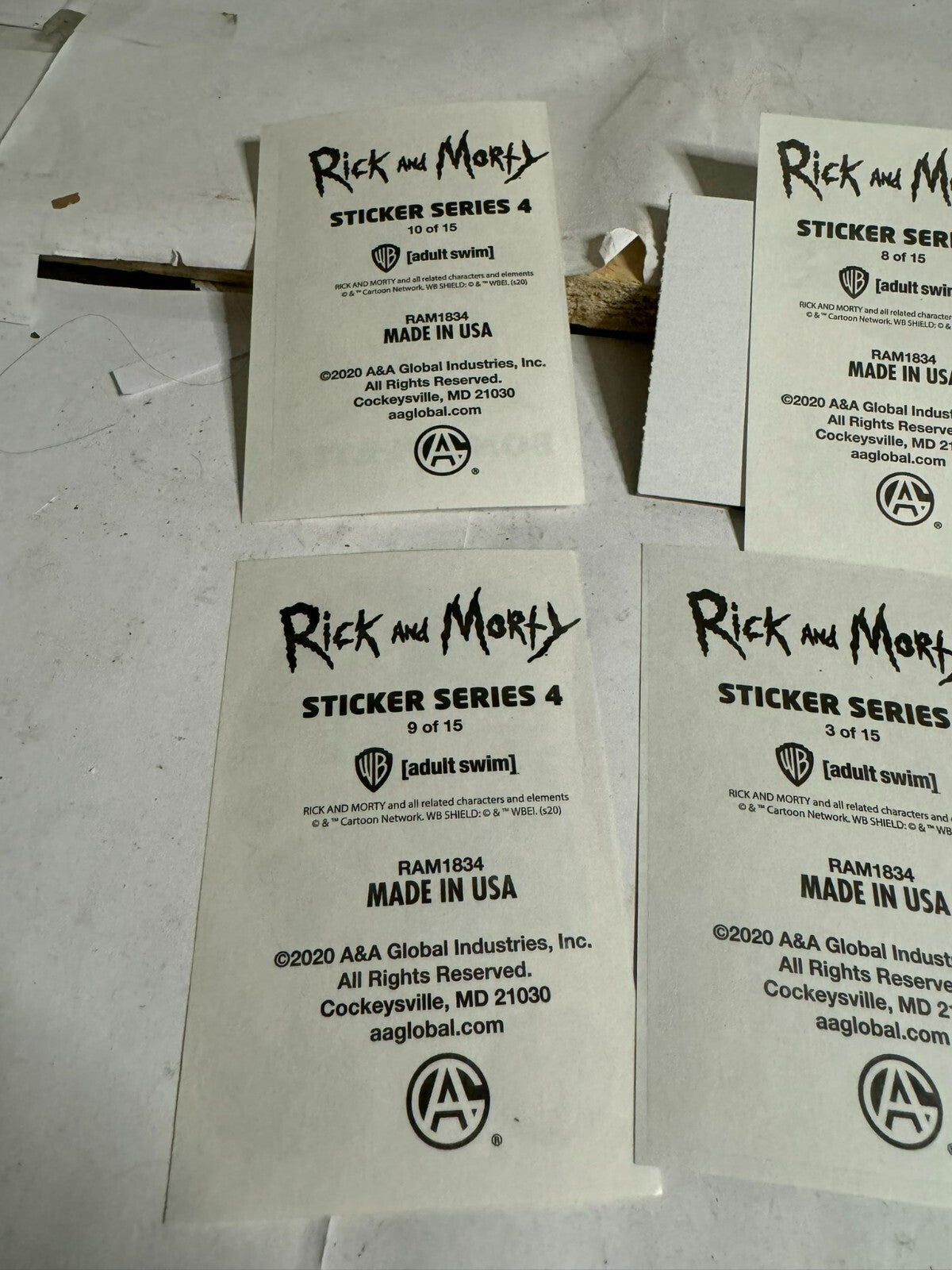 Set Sticker Rick and Morty Official Adult swim 2020 made usa