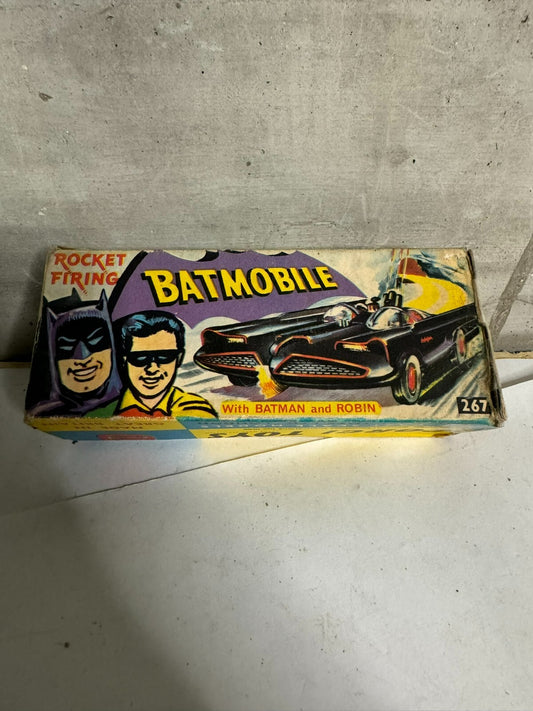 BATMOBILE CORGI TOYS 267 VINTAGE COMPLETA DI SCATOLA, ISTRUZIONI, BOMBE