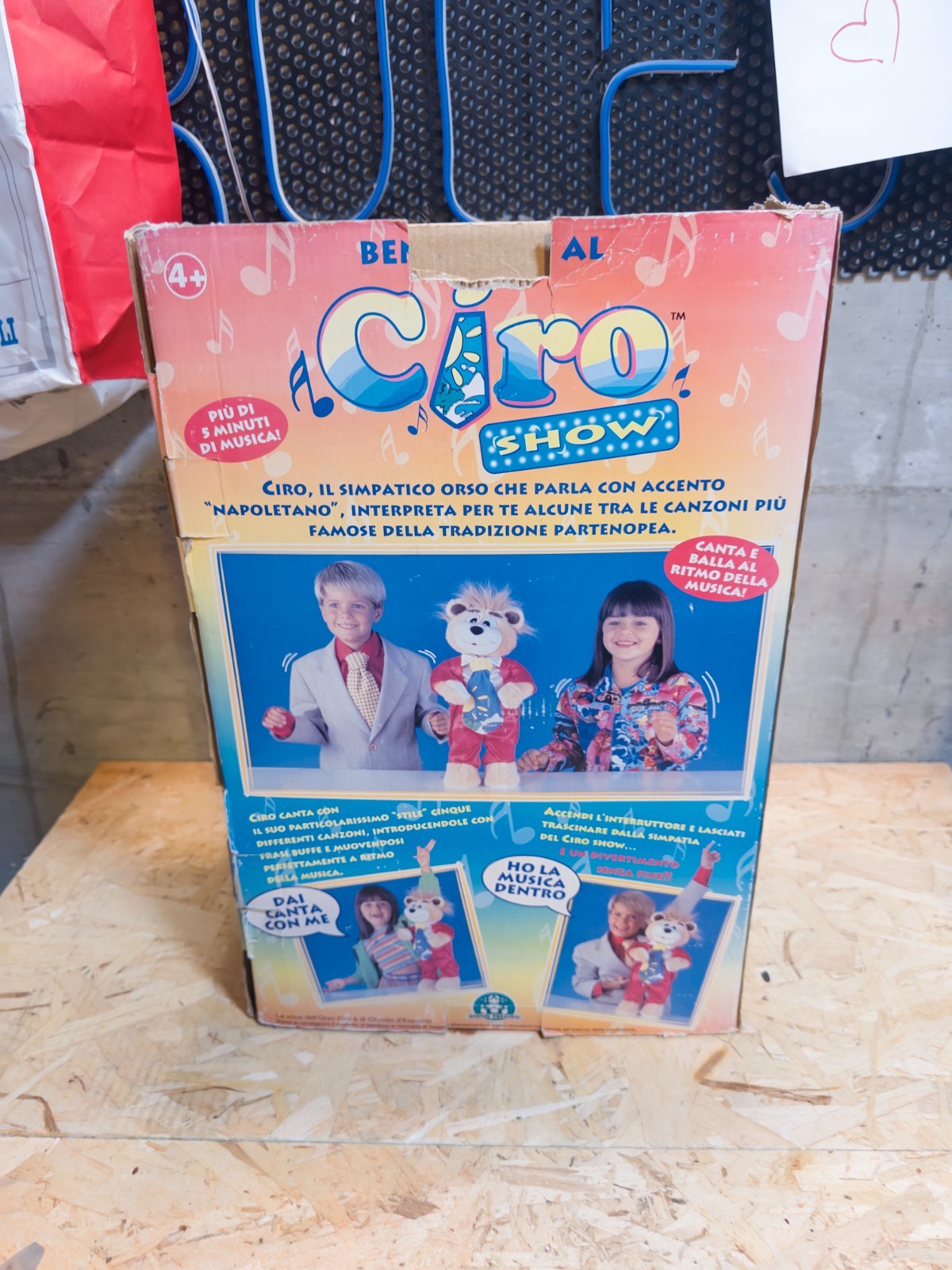Peluche Vintage Orso Ciro Show Canzoni Napoli Napoletane funzionante