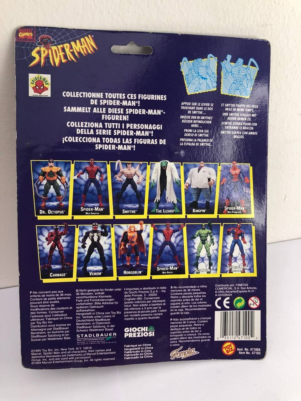 Spider-man The New Animated serie Villain Smythe Action Figure Toy Biz 1994