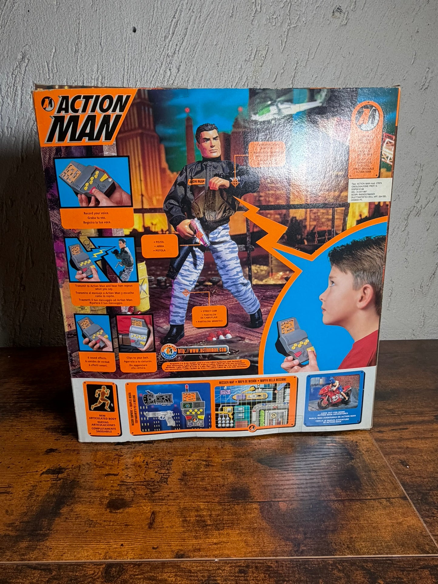 Hasbro Action Man STREET COMMANDER ELECTRONIC TRANMIT VOICE 90'S