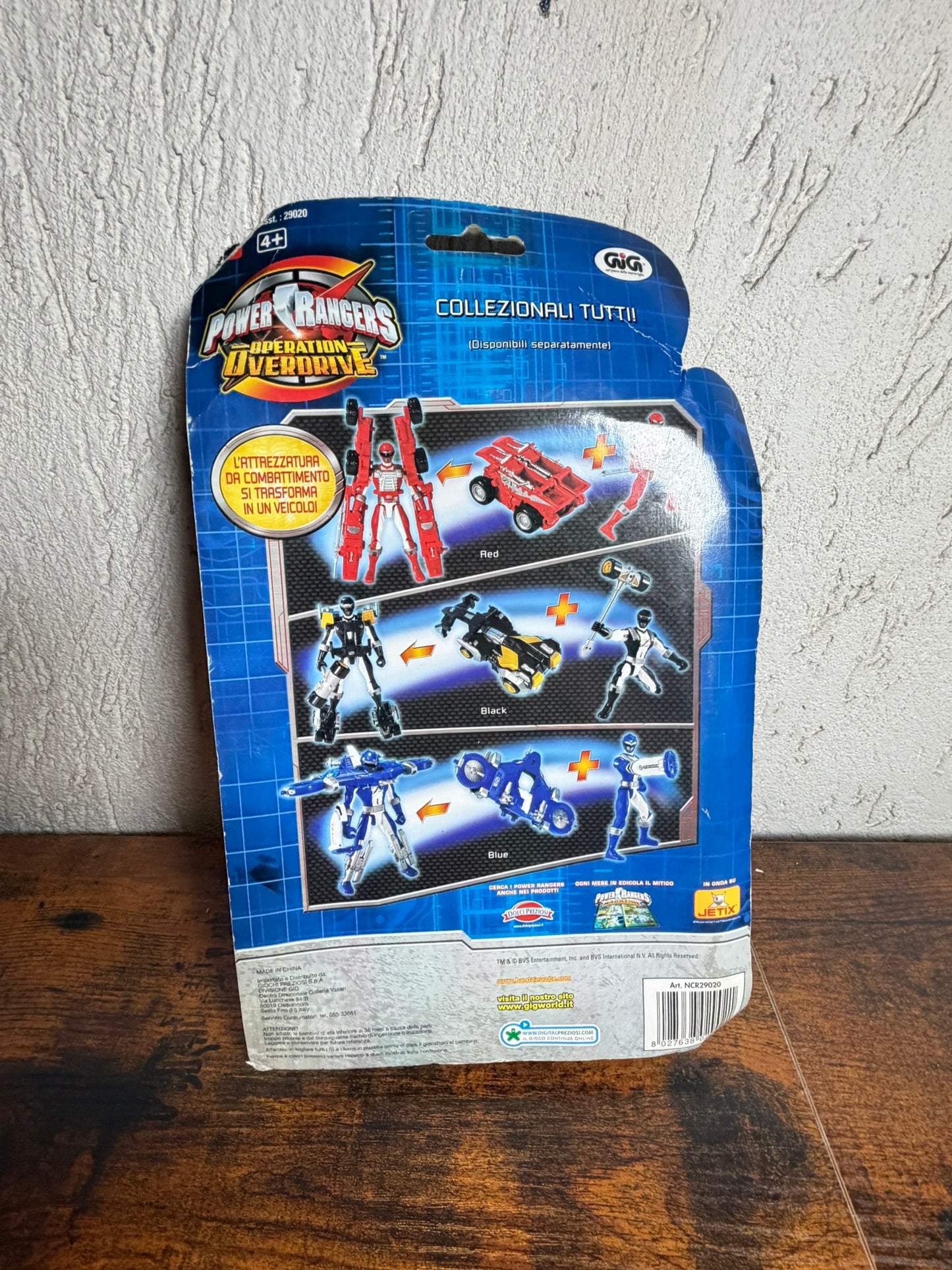 POWER RANGERS Operazione Overdrive RED RANGER Figura Buggy Battagliato