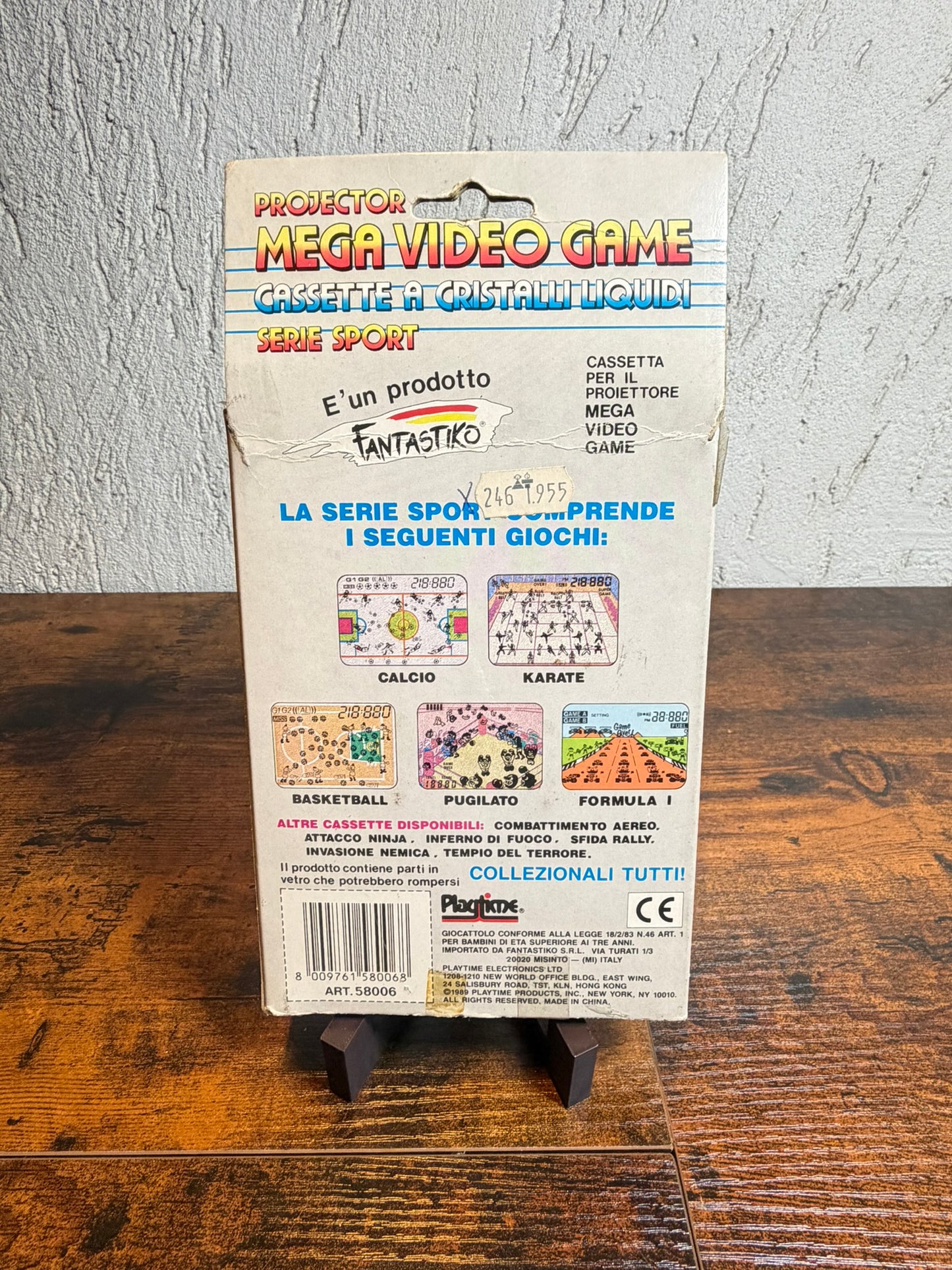 Playtime Mega Video Game Projector Calcio Fantastiko 1989 Vintage