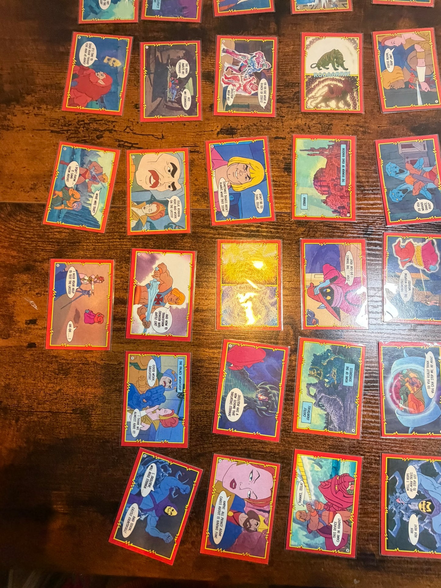 carte Master of the universe anni '80 (46 pezzi)