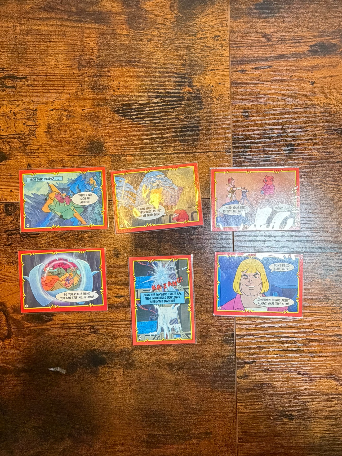 carte Master of the universe anni '80 (6 pezzi)