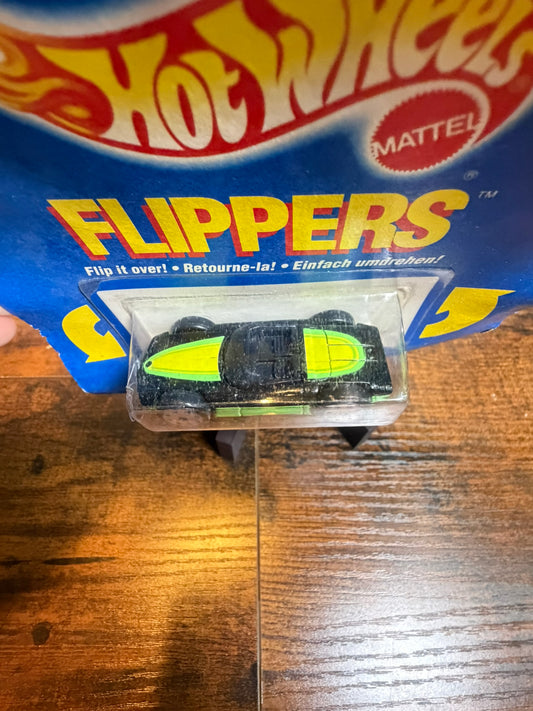Voiture Miniature Hot Wheels Flippers Vintage Mattel 1989 grün und schwarz