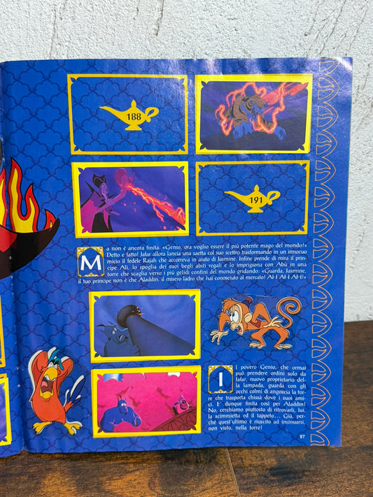 Album di figurine con figurine attaccate Disney's Aladdin, Panini incompleto