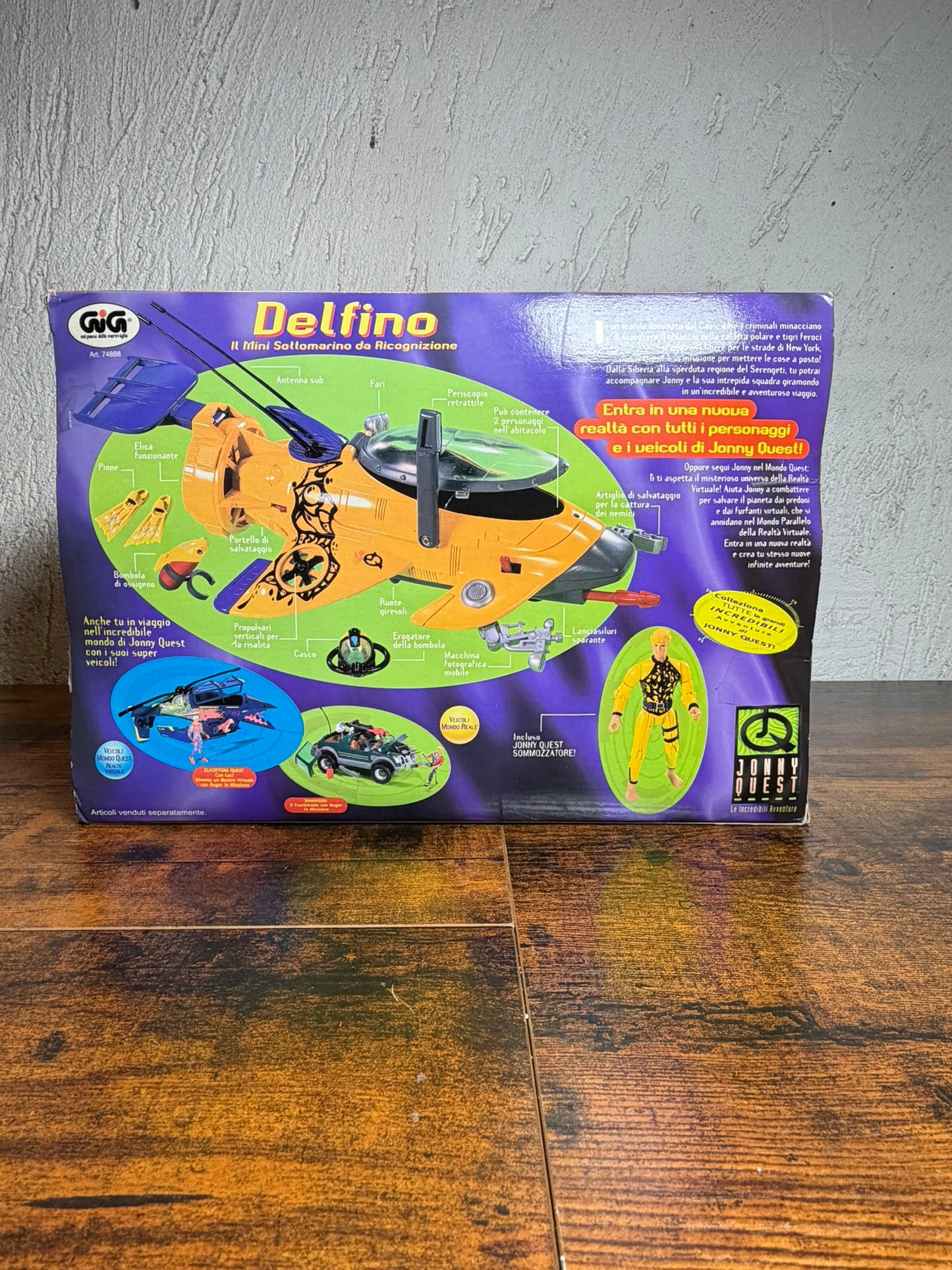 JONNY QUEST VINTAGE ACTION FIGURE DELFINO SOTTOMARINO PORPOISE 1996 GALOOB AF4