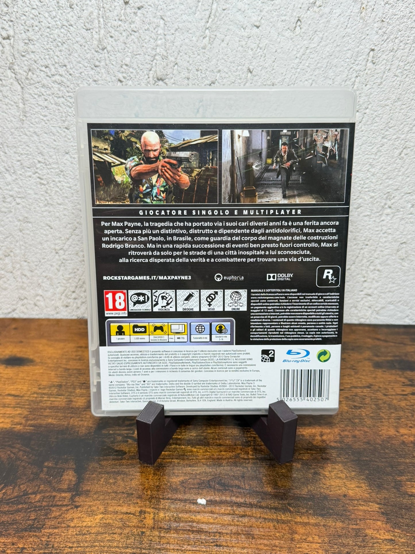 MAX PAYNE 3 PS3 PLAYSTATION 3 COMPLETO ITA
