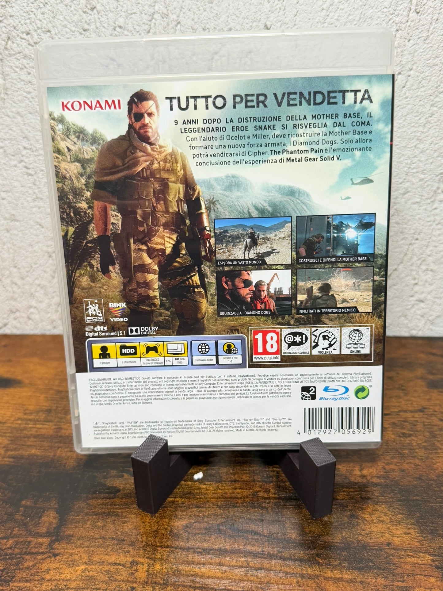 Metal Gear Solid The Phantom Pain PS3 Sony Playstation 3 PAL ITA gioco