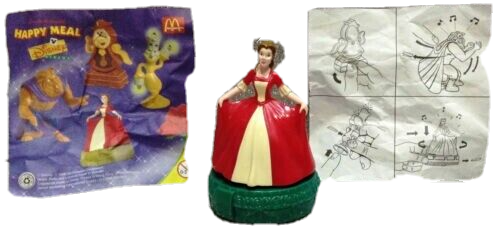 DISNEY LA BELLA E LA BESTIA BEAUTY AND THE BEAST BELLE MCDONALD'S 1998