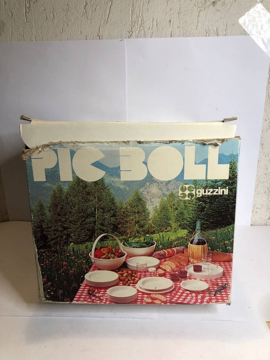Set Pic-Nic Pic Boll by GUZZINI vintage completo scatola - rosso icona design