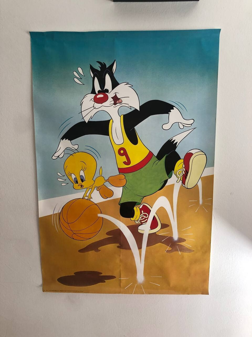 Poster Gatto Silvestro e Titti Warner Bros 1991 stampato in italia