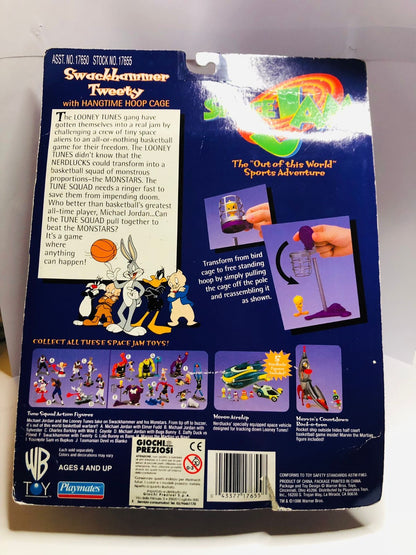 1996 Warner Bros. SPACE jam swackhammer TWEETY/titti con HANGTIME HoopCage Nuovo