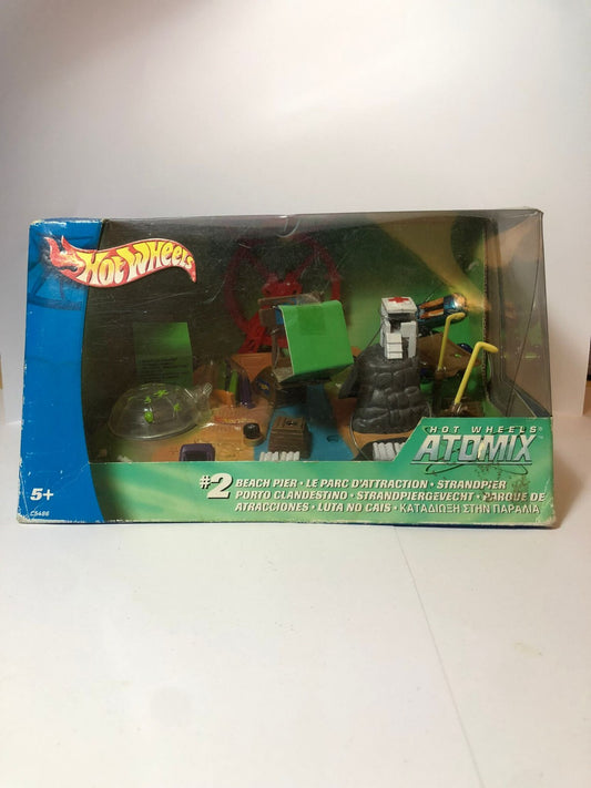 RARE HOT WHEEL ATOMIX Set #2 Beach Pier Micro Set 2003 New In Box