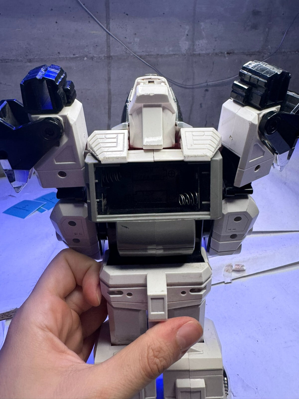 Vintage Bandai Power Rangers White Tigerzord 1993 Worn MISSING ITEMS.