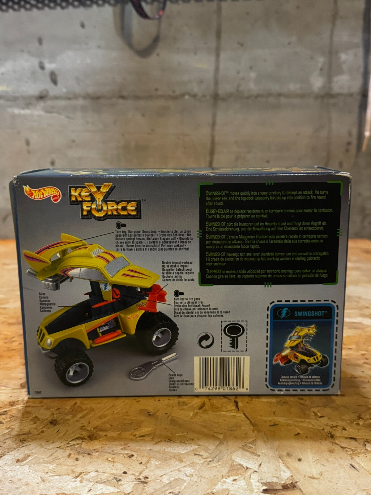 HOT WHEELS KEY FORCE SWINGSHOT DUNE BUGGY TRANSFORMS TURBO-TANK-1992 MATTEL#IP