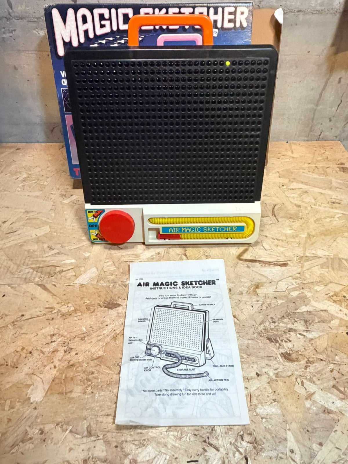 MAGIC SKETCHER TOMY 1086 PALLINE LAVAGNA MAGICA SOFFIARE ASPIRARE NEW VINTAGE