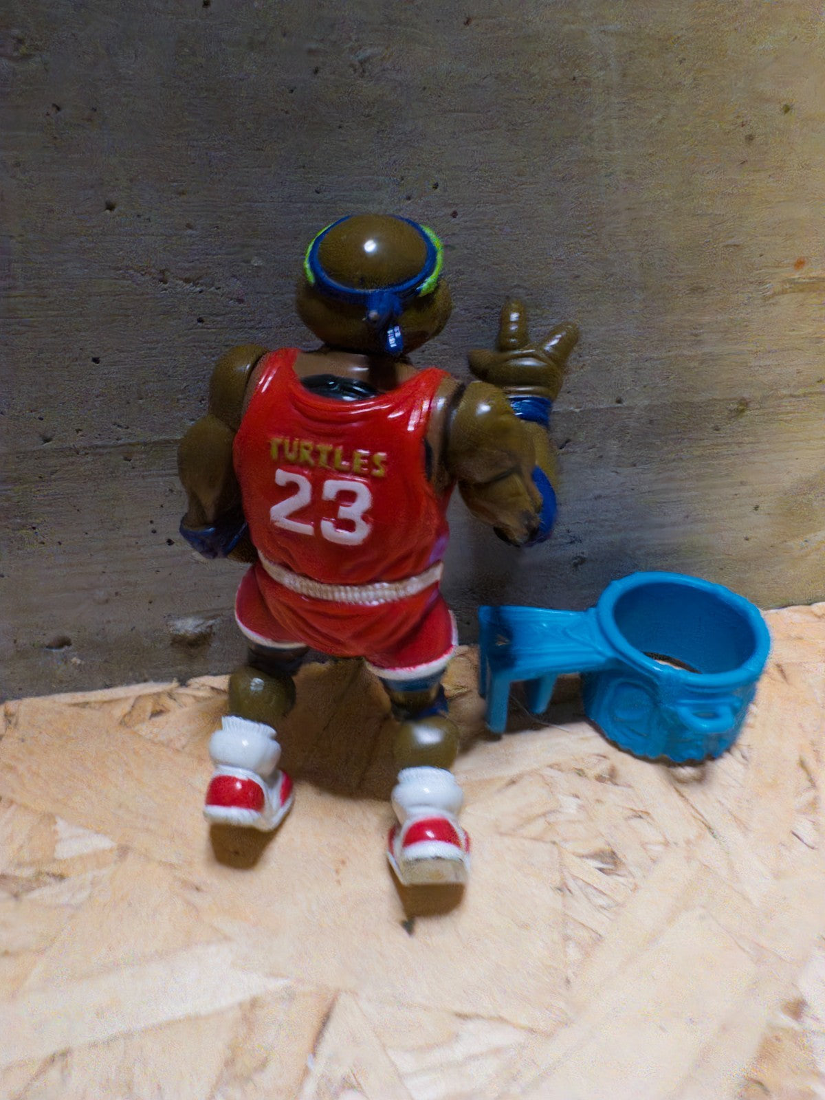 TMNT Slam Dunkin Don 1991 Donatello Air Jordan #23 Figure Vintage Variant Eu Blu