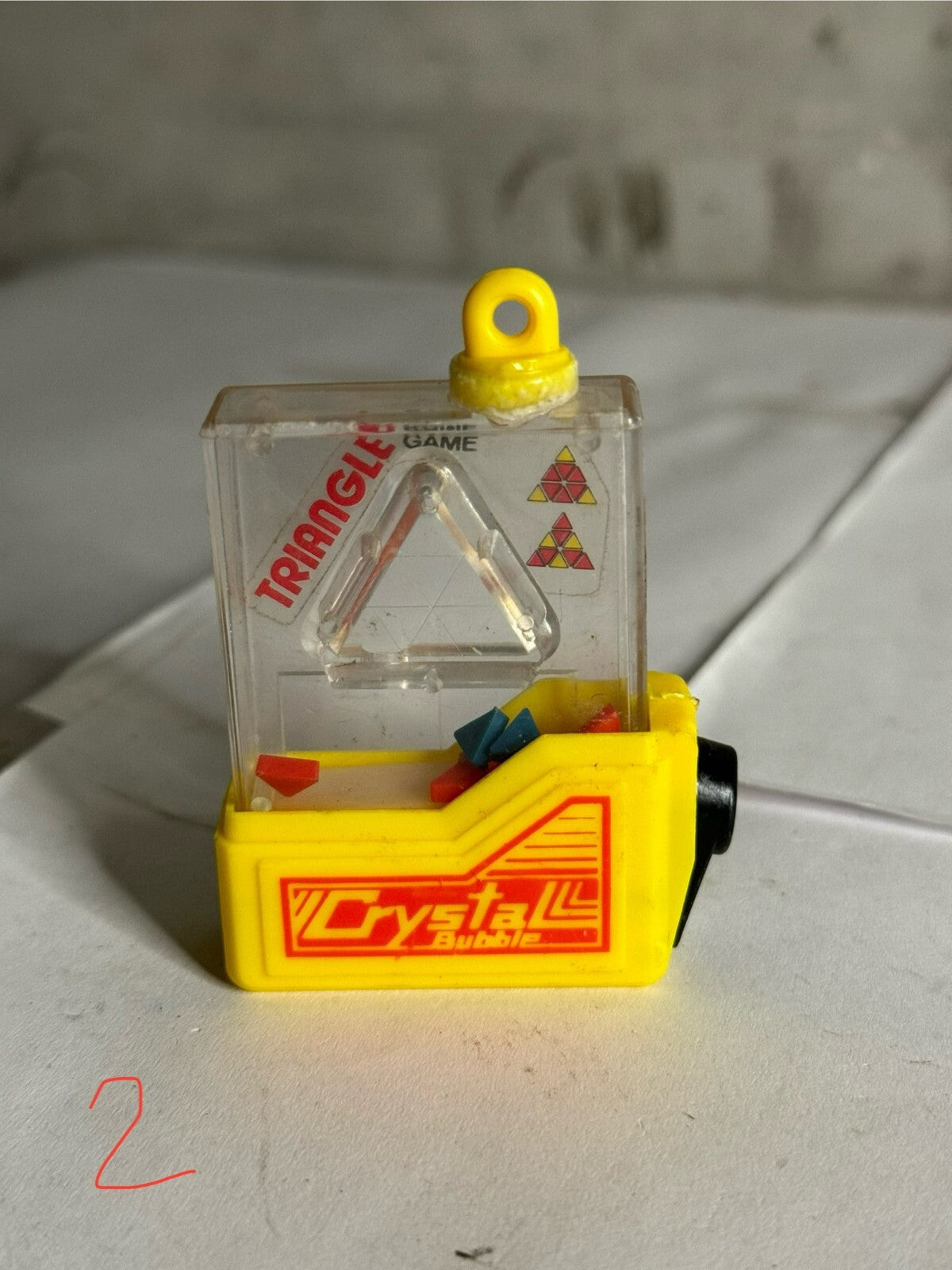 VINTAGE FANTASTIKO FILL N PLAY MINI WATER GAME BUBBLE CRYSTAL  triangle
