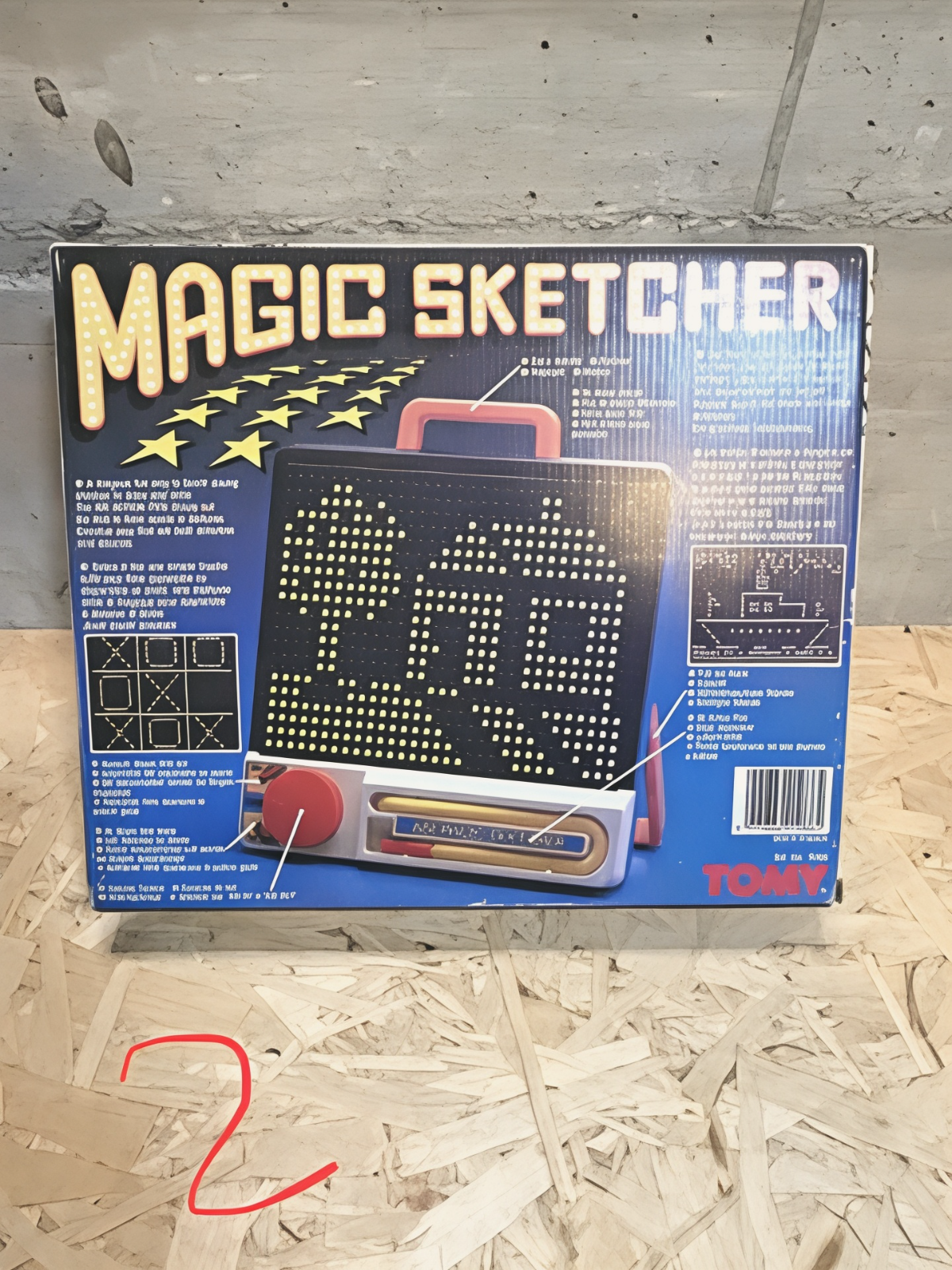 MAGIC SKETCHER TOMY 1086 PALLINE LAVAGNA MAGICA SOFFIARE ASPIRARE NEW VINTAGE