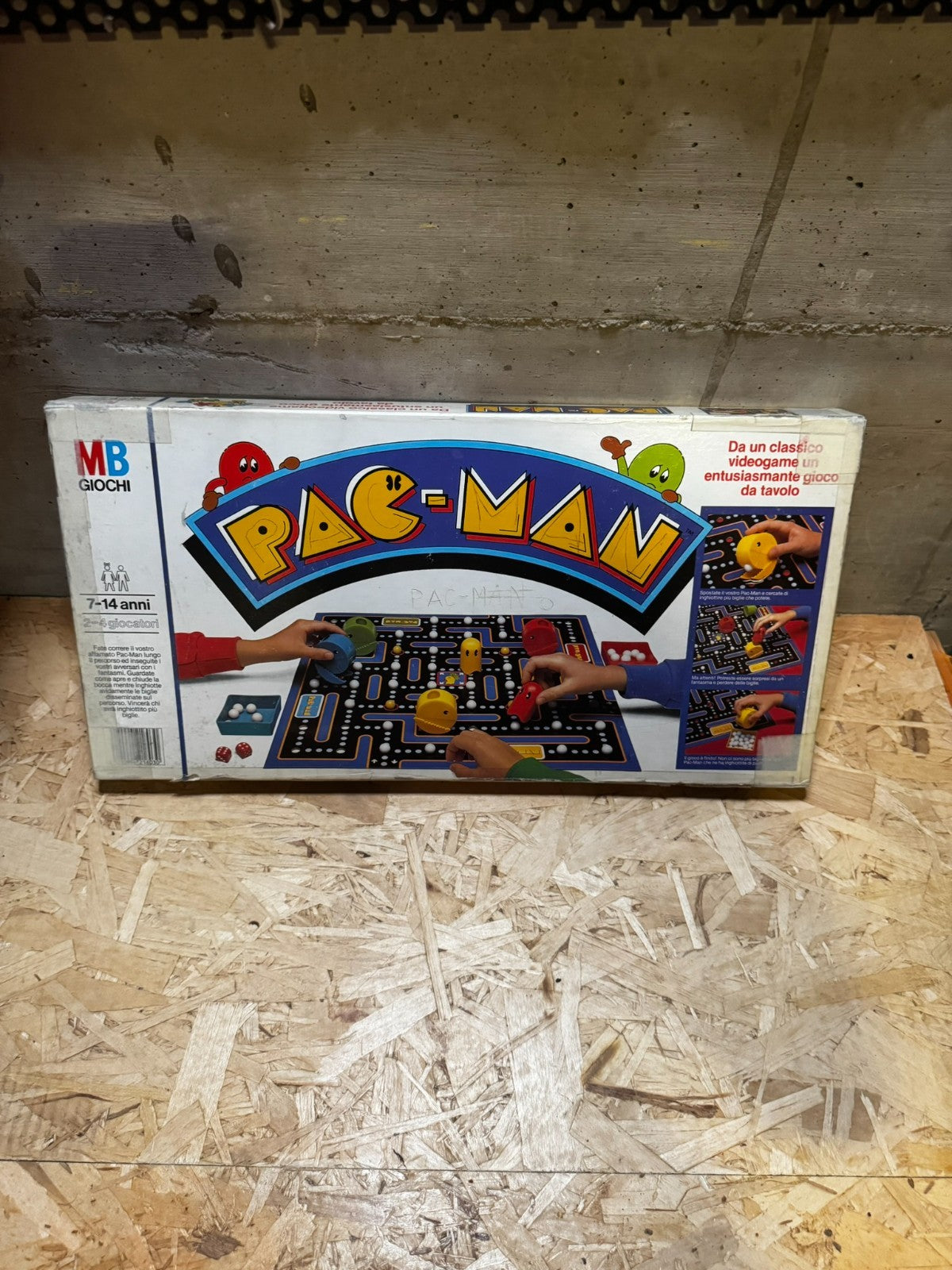 Gioco da tavola Vintage, MB Giochi PAC-MAN, 1980 NAMCO LTD 100% Completo, 1982.