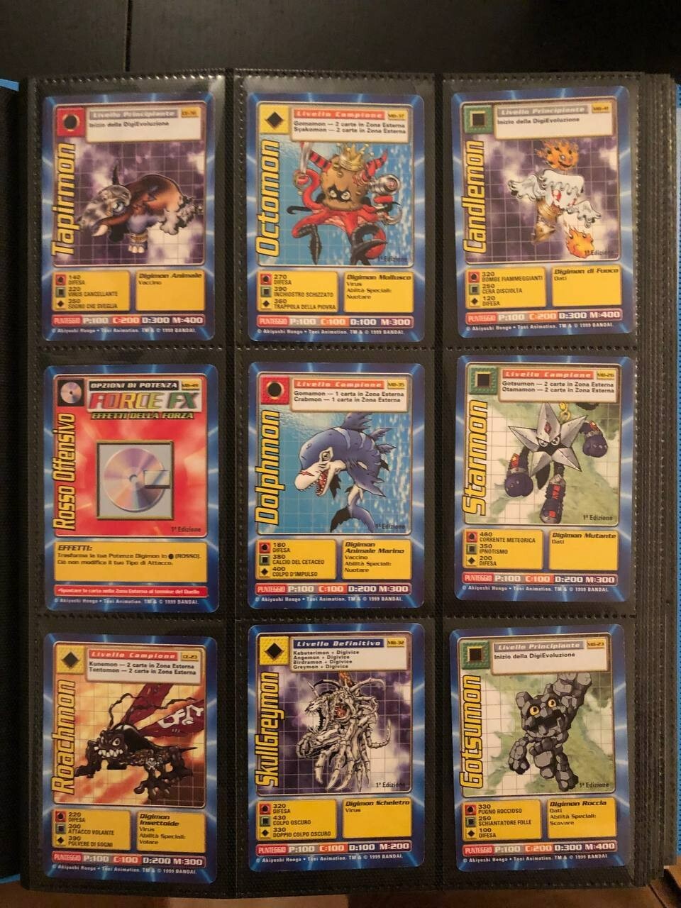 Carte Digimon Miste Vintage 1999 in italiano in buon condizioni