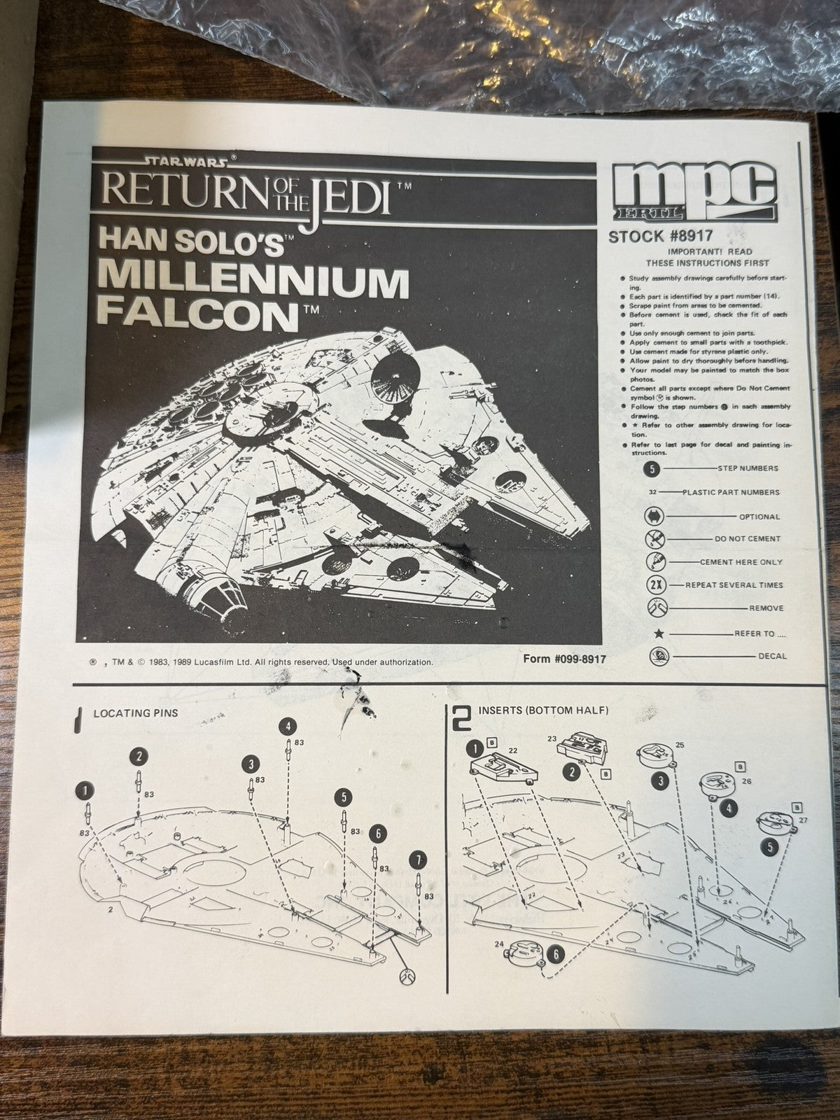 Millennium Falcon MPC Ertl montato