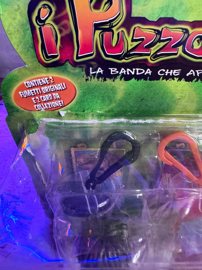 2 PUZZONES LELLO LETAME CICCIO MAIALE ACTION FIGURE BIG BLISTER NEW GIG BIDONE