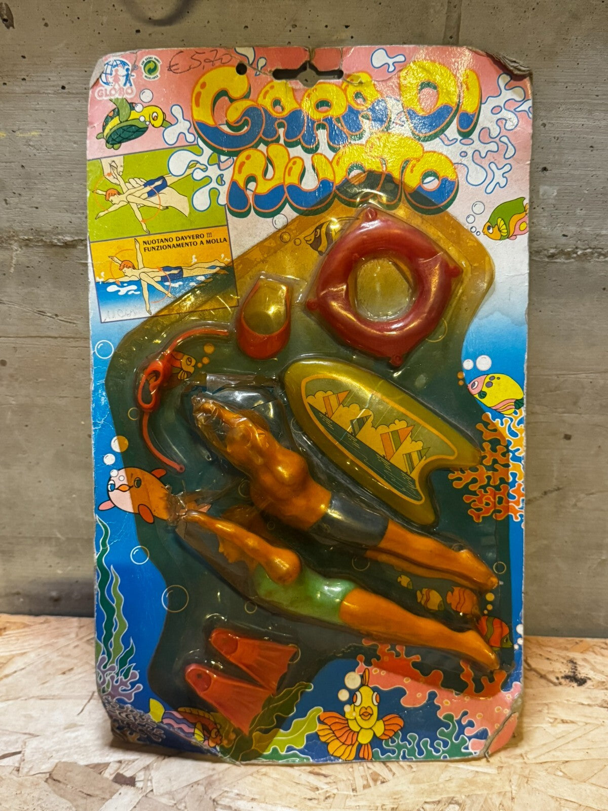 SET GARA DI NUOTO FUNZIONAMENTO A MOLLA ANNI '80