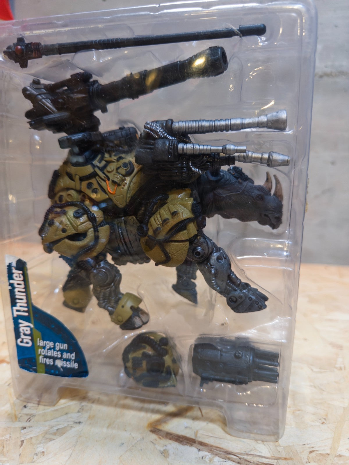 Techno Spawn Gray Thunder Rhinoceros Modellino 1999 Vintage Rhino