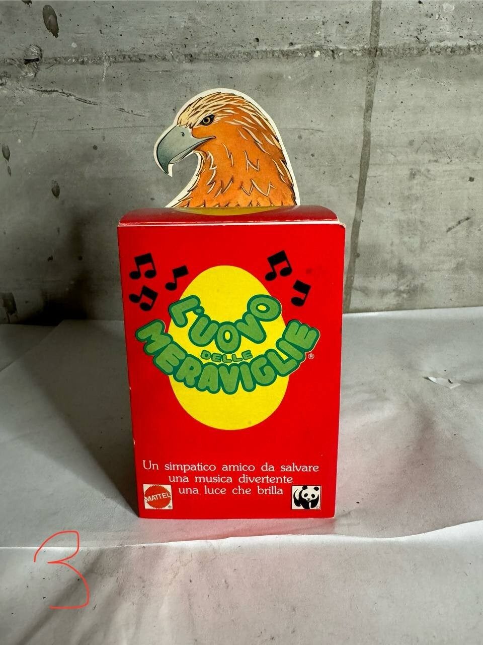 MATTEL UOVO DELLE MERAVIGLIE AQUILA '80 NEW IN BOX WWF animali giocattolo