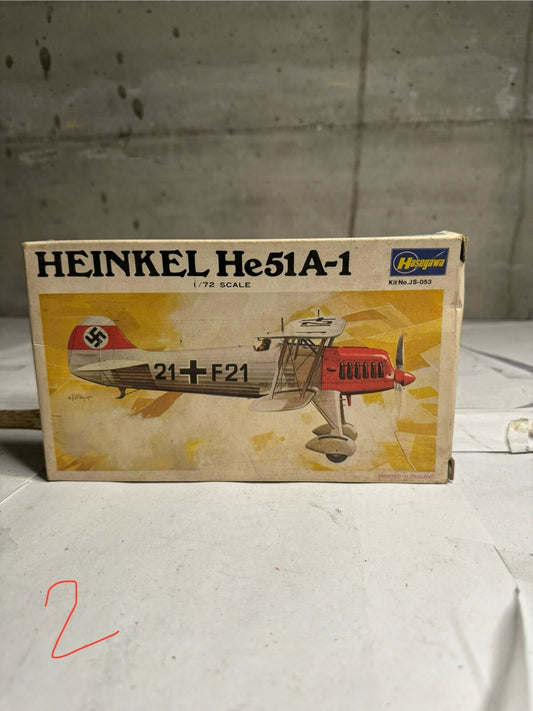 Heinkel He51-A1 hasegawa JS-053 very vintage box 1/72