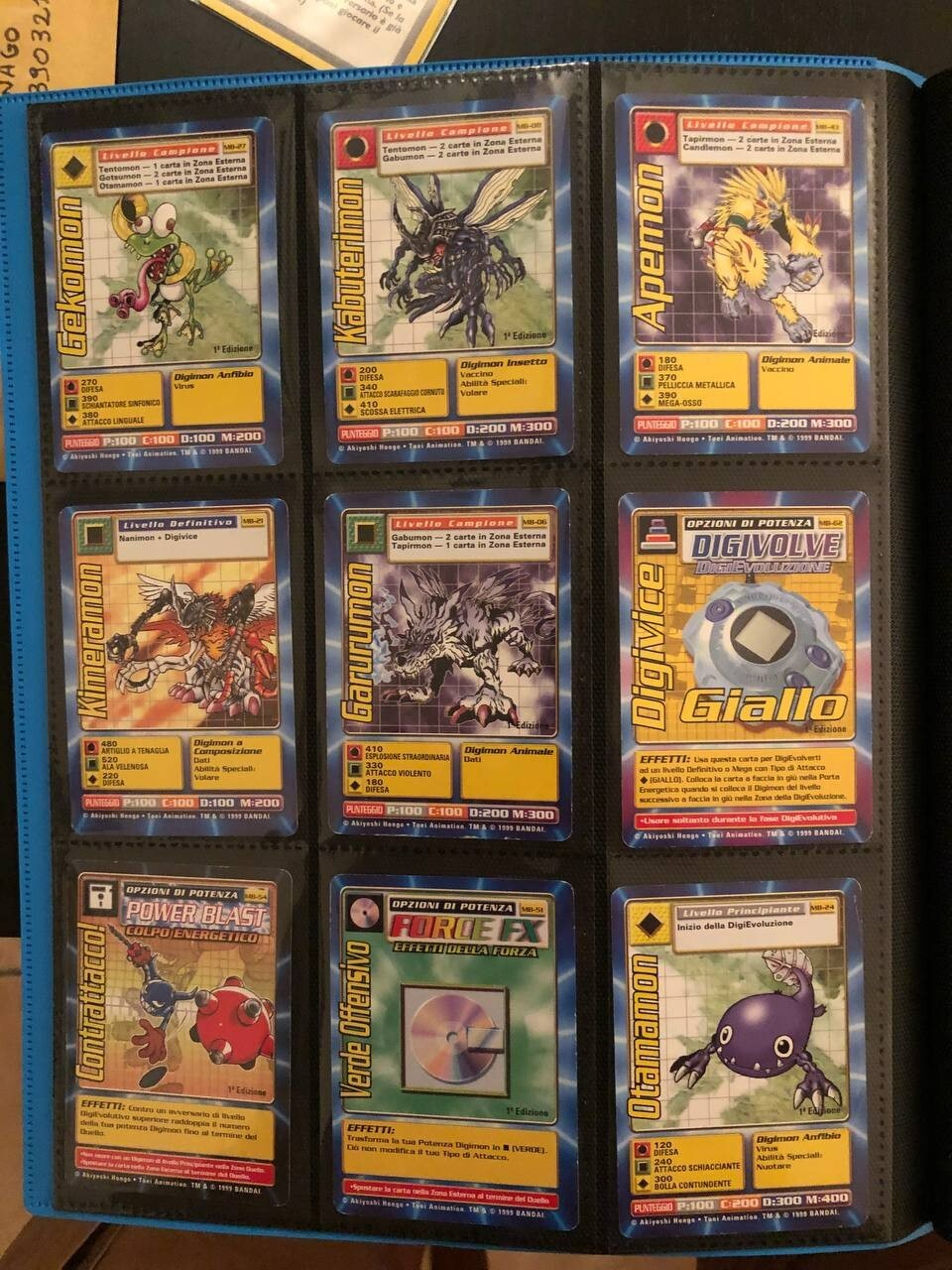 Carte Digimon Miste Vintage 1999 in italiano in buon condizioni