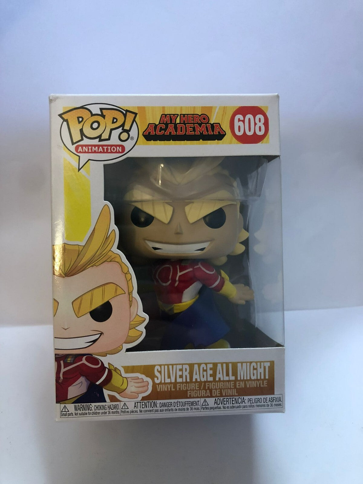 FUNKO POP ! ANIMATION MY HERO ACADEMIA - SILVER AGE ALL MIGHT (608) VINYL FIGURE