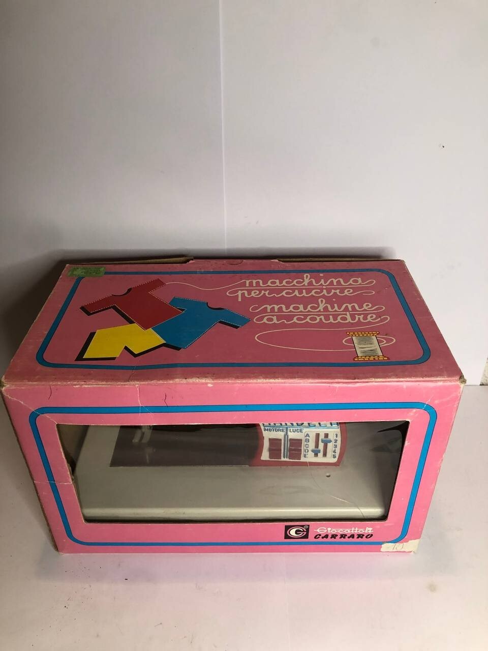 VINTAGE CARRARO GIOCATTOLI MADE IN ITALY 1960s Manuela MACCHINA DA CUCIRE + BOX
