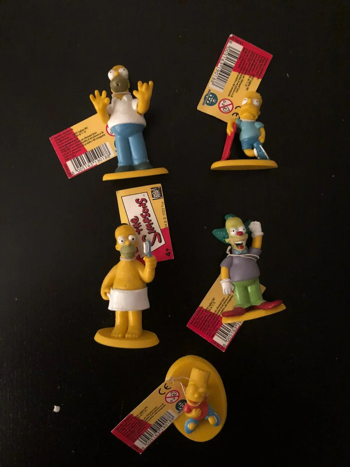 VINTAGE Fox 1997, 1999 Simpson Figure 7 cm Nuovi