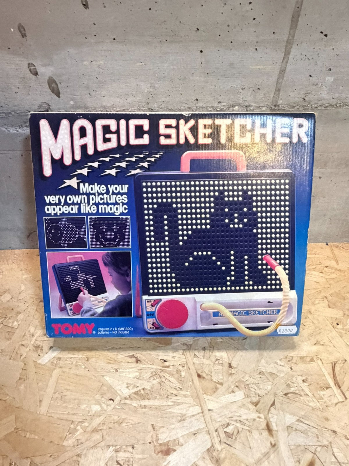 MAGIC SKETCHER TOMY 1086 PALLINE LAVAGNA MAGICA SOFFIARE ASPIRARE NEW VINTAGE