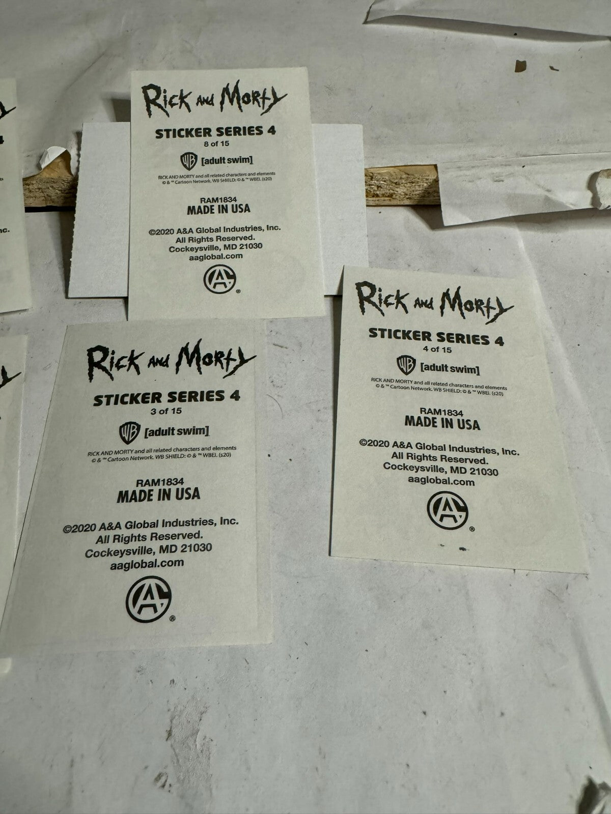 Set Sticker Rick and Morty Official Adult swim 2020 made usa