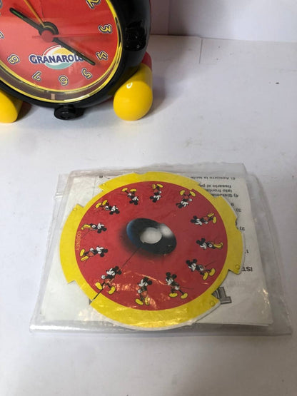 TOPOLINO GADGET TOPO SVEGLIA LIBRETTO  GRANAROLO PUBBLICITARIO VINTAGE