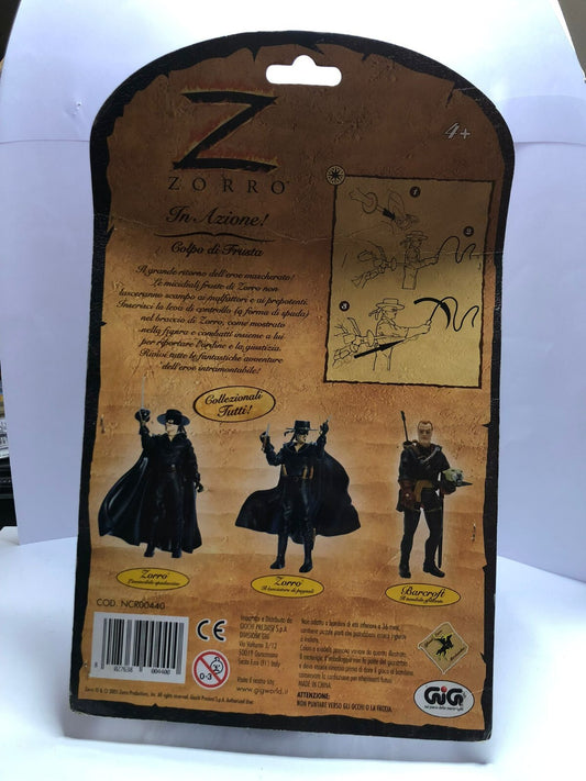 Gig ZORRO ASSALTO Eroe Mascherato Frusta TNT Playmates Action Figure